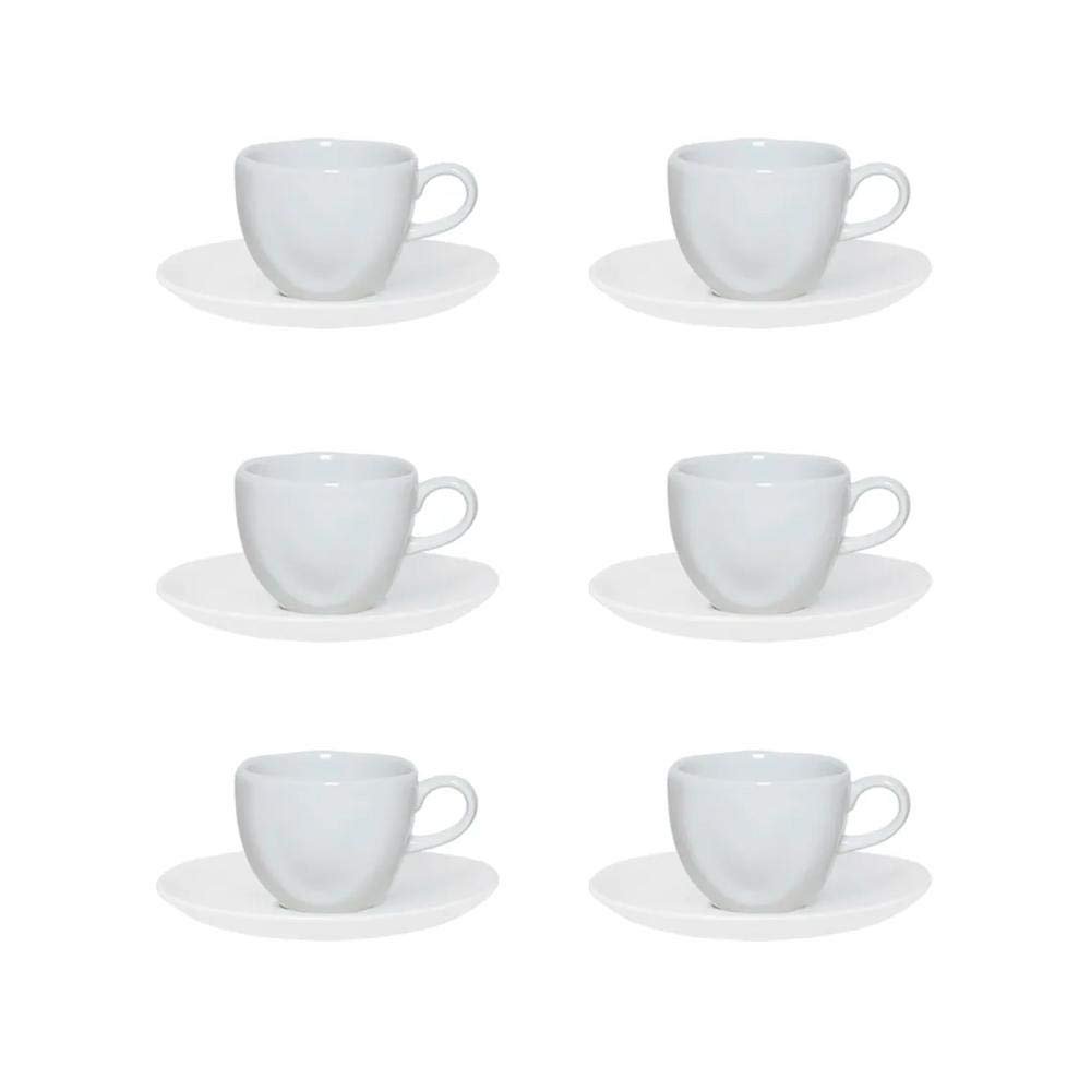Jogo de Xícaras de Chá Porcelana Oxford Sketch 200ml 6 Unidades