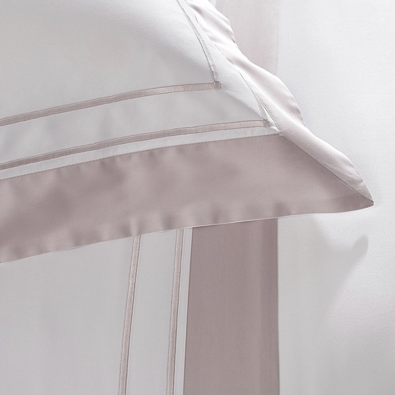 Jogo De Cama Queen Saville 400 Fios Buddemeyer Luxus Branco/Rosa 2
