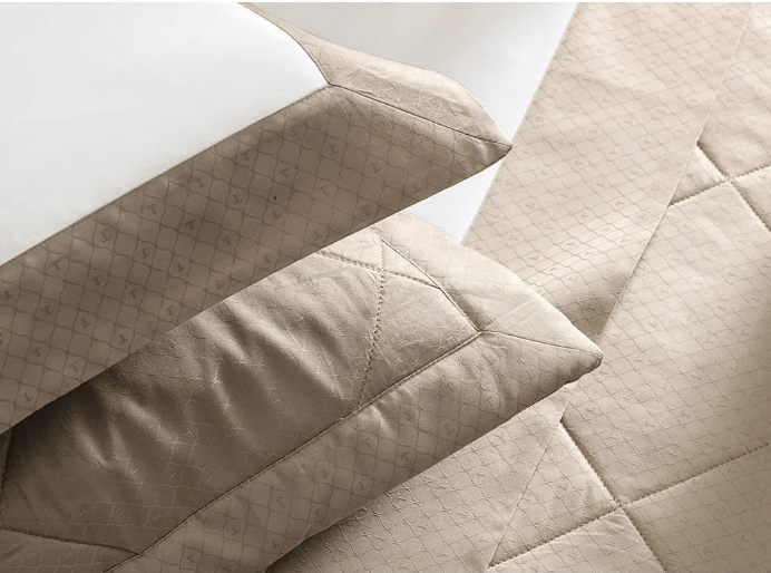 Jogo de Colcha Queen San Marco 400 Fios Trussardi Marmo 2,60m X 2,70m