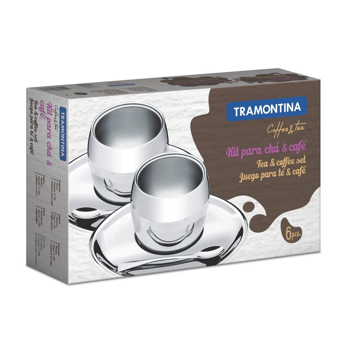 Jogo para Café ou Chá Tramontina Inox Coffee & Tea 5 Pç - Cozinha