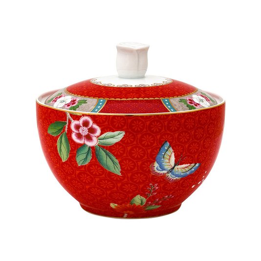Açucareiro Blushing Birds Pip Studio Vermelho