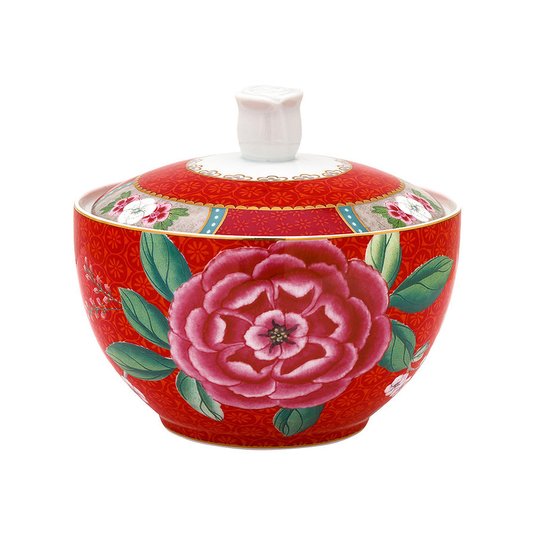 Açucareiro Blushing Birds Pip Studio Vermelho