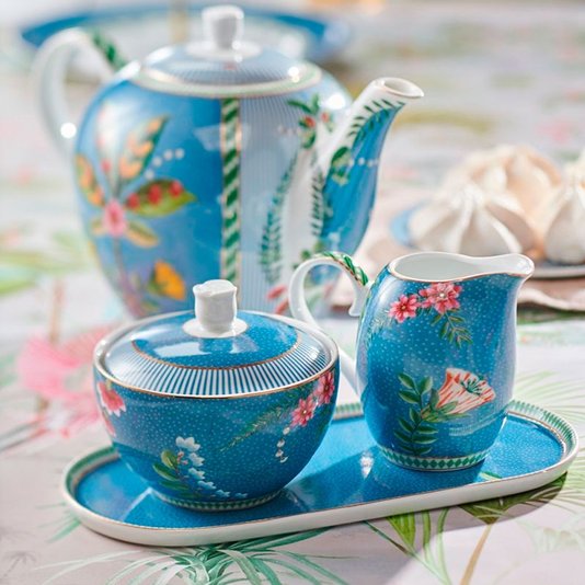 Açucareiro De Porcelana La Marjorelle Pip Studio Azul