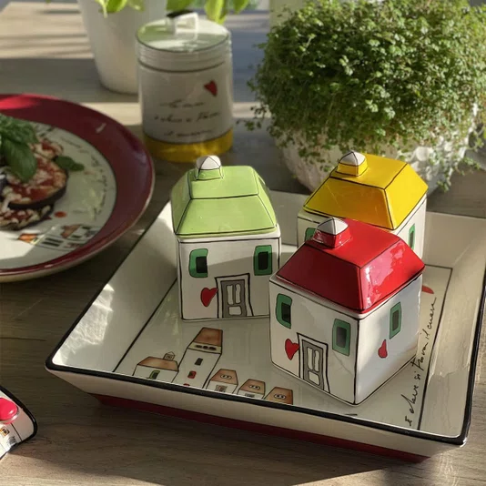 Açucareiro Le Casette Egan Italy Vermelho