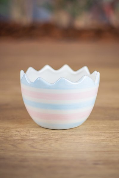 Adorno Decorativo em Porcelana Tok da Casa 14 x 14 x 10 cm