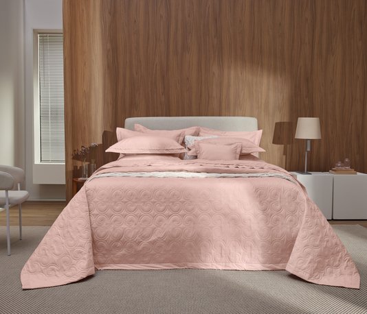 Almofada Ampezzo 300 Fios Trussardi Rosa Quatzo 30 x 40 cm