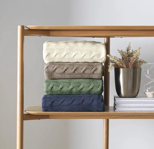 Almofada Ane Tricot Bege Karsten 45 x 45 cm