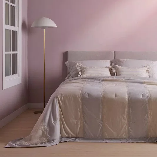 Almofada Anne Buddemeyer Luxus Cinza 30cm x 50cm