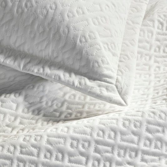 Almofada B Monogram Algodão 65 x 65 Boss Home Branco