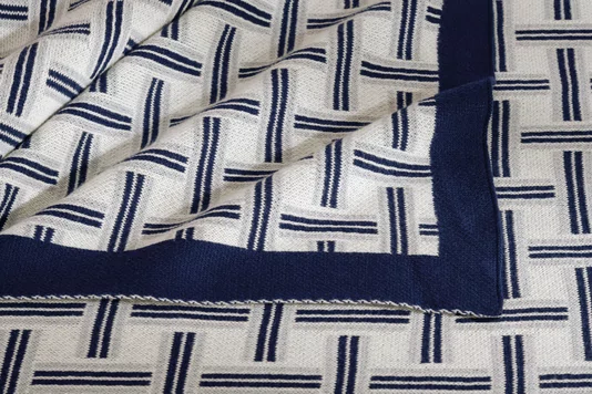 Almofada Canti Tricot Trussardi Azul 30cm x 50cm