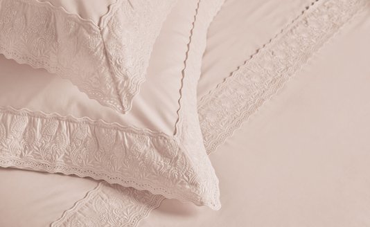 Almofada Caprioli 200 Fios Trussardi Rosa Quartzo/Soft Nude 30 x 40 cm