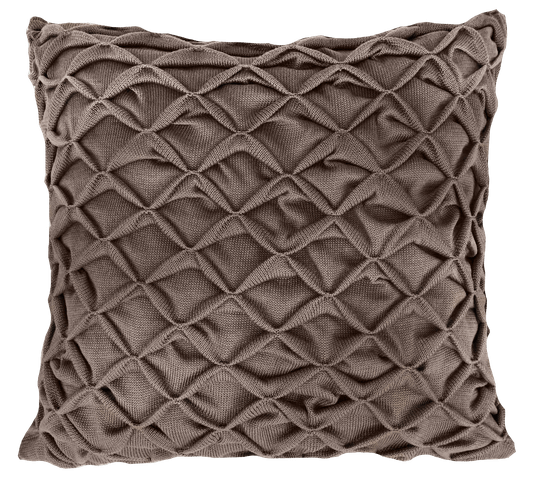 Almofada de Tricô Origami Decortextil Castanho 52 x 52 cm