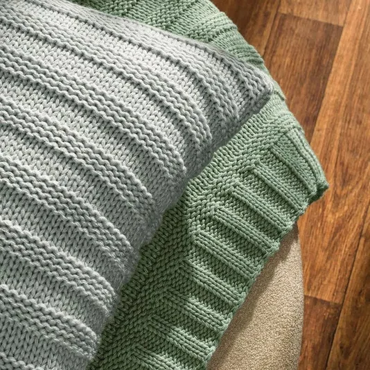 Almofada Elana Tricot Karsten 45x45 Névoa