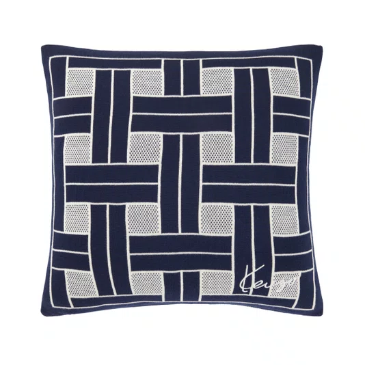 Almofada em Tricot K Weave Kenzo Home Marinho 45 x 45 cm