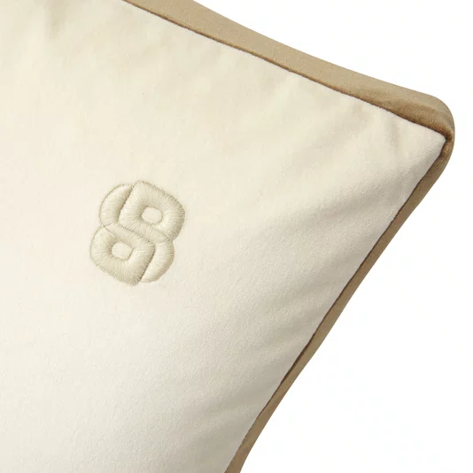 Almofada em Veludo B Velvet Boss Home Amêndoa 43 x 43 cm