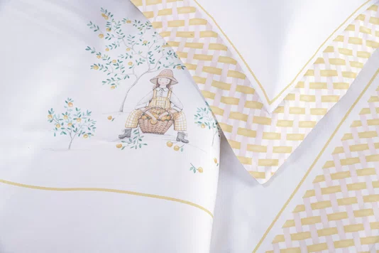 Almofada Frutti 300 Fios Trussardi Estampado 45cm x 45cm