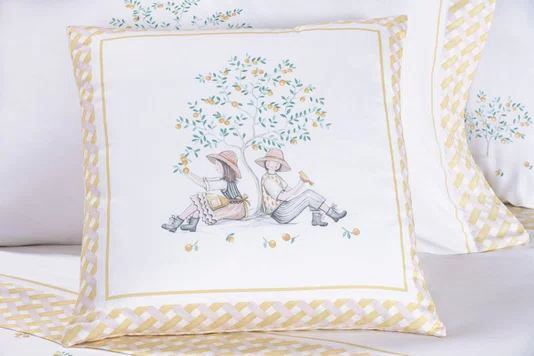 Almofada Frutti 300 Fios Trussardi Estampado 45cm x 45cm