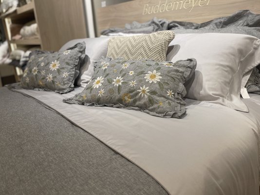 Almofada Gardella Buddemeyer Luxus Cinza 30 x 50 cm