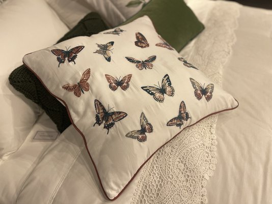 Almofada Lina Buddemeyer Luxus Branco 50 x 50cm