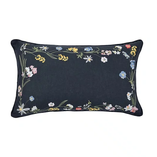 Almofada Moon Garden Buddemeyer Luxus Azul Marinho 30 x 50 cm