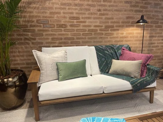Almofada Natuzzi Buddemeyer Luxus Branco 50 x 50 cm