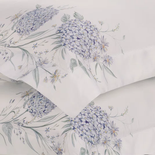 Almofada Ortensie Bambu 300 Fios Trussardi Estampada 30cm x 50cm