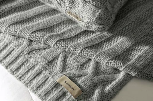 Almofada Roman Tricot Karsten 30x50cm Nevoa