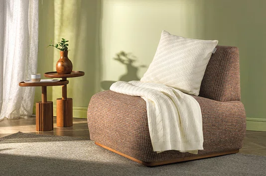 Almofada Salina Tricot 45 x 45 Branco Karsten