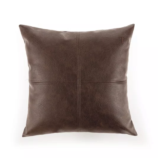 Almofada Silviero Couro Trussardi Marrom 45 x 45 cm