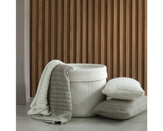 Almofada Tricot Taylor Buddemeyer Marfim 30 x 50 cm