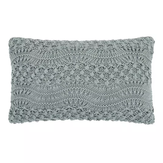Almofada Tricot Veneto Buddemeyer Luxus Azul 30 x 50 cm