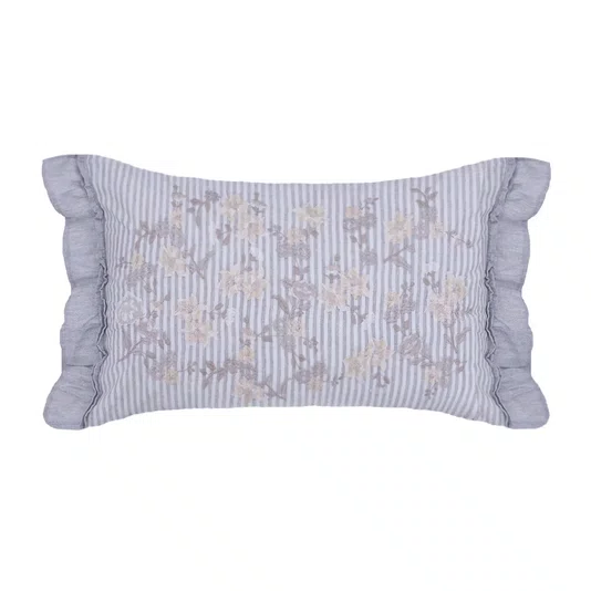 Almofada Vernazza Cinza Buddemeyer Luxus 30 x 50 cm