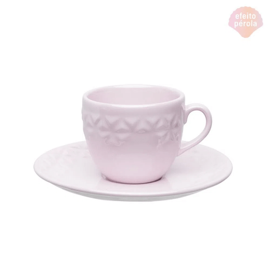 Jogo de Jantar e Chá 30 Peças Mia Quartzo Oxford Rose