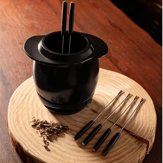 Aparelho de Fondue 9 Peças Linea Nanquim Oxford Preto