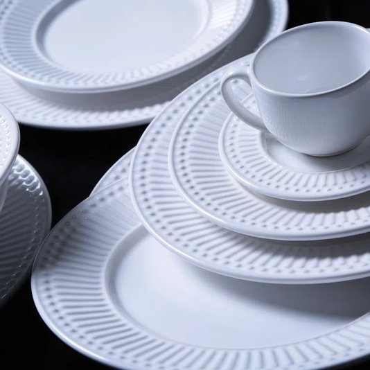 Aparelho de Jantar 30 Peças Roma Porto Brasil Branco