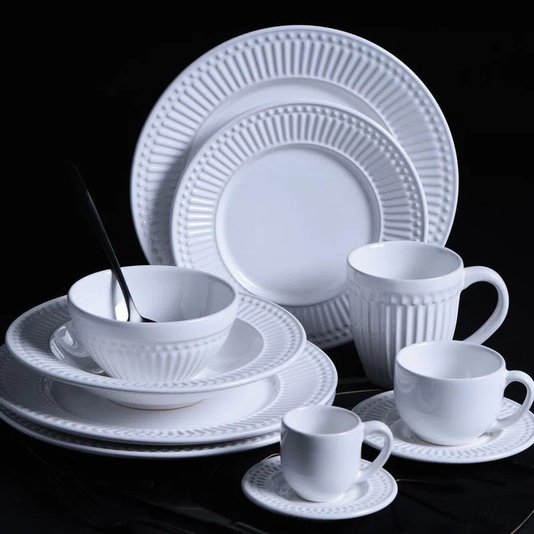 Aparelho de Jantar 30 Peças Roma Porto Brasil Branco