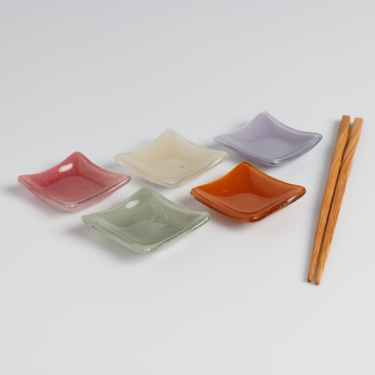 Apoio De Hashi Em Vidro Amora 4 x 4 cm