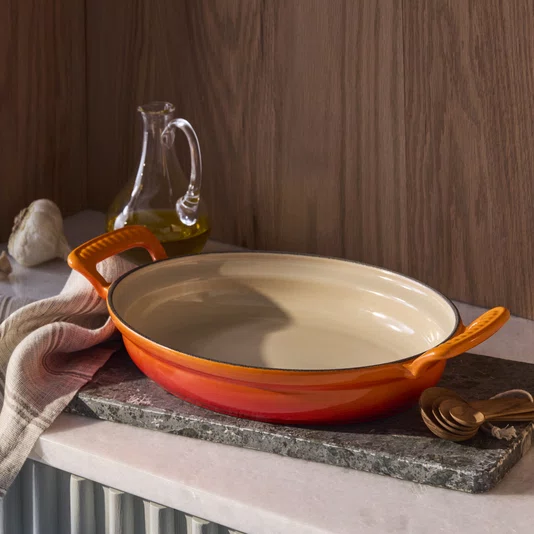 Assadeira Oval de Ferro Modern Heritage Le Creuset Laranja 28 cm