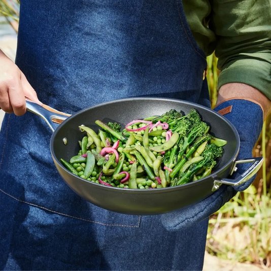 Avental Do Cheff Jeans Le Creuset Dark Blue Denin