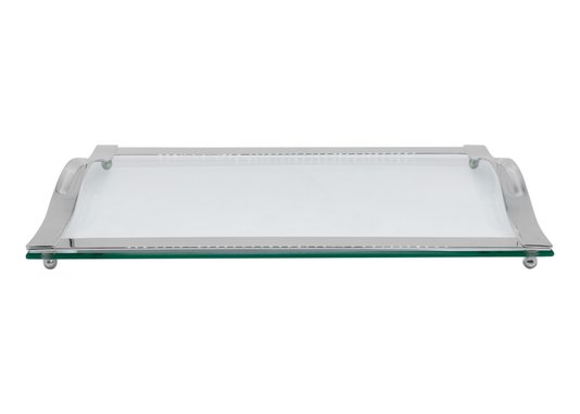 Bandeja Cristal Média em Prata Shefield Plate
