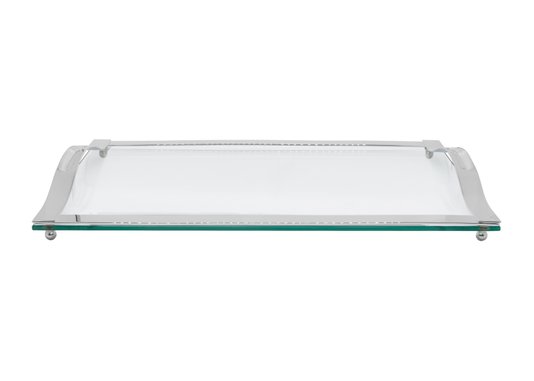 Bandeja Cristal Média em Prata Shefield Plate