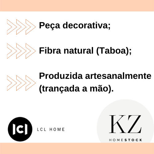 Bandeja em Palha Natural Khulna KZ Home Stock 35x55cm