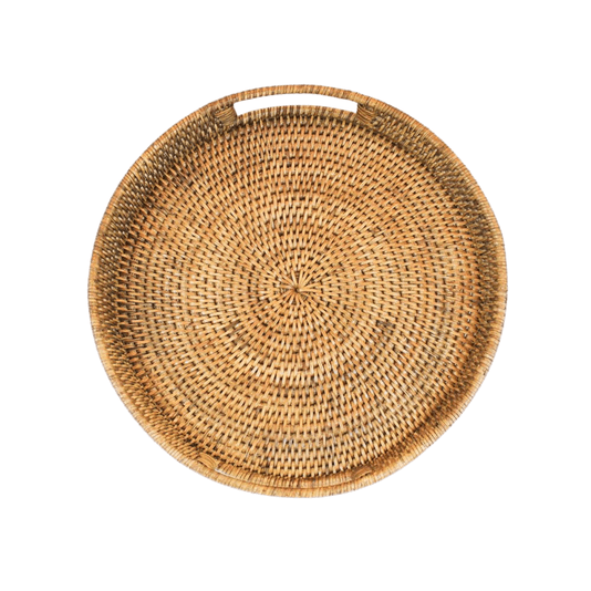 Bandeja Redonda em Rattan Phuket Natural Home 30 cm