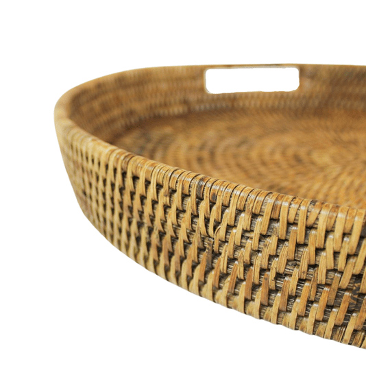 Bandeja Redonda em Rattan Phuket Natural Home 40 cm