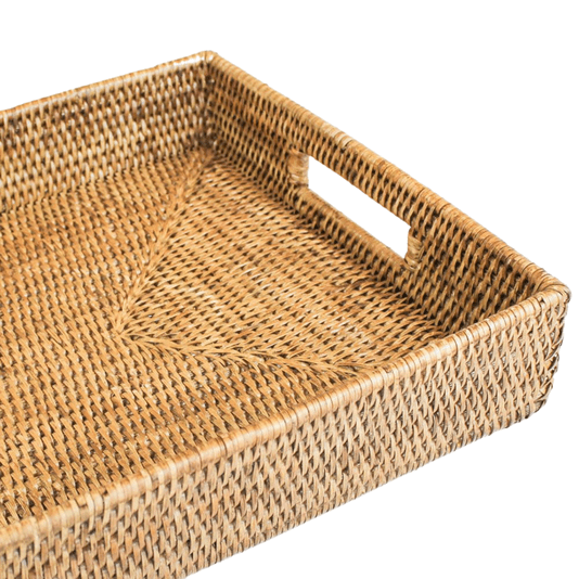 Bandeja em Rattan Sunset Natural Home 39 x 31 cm