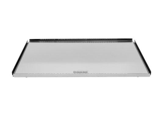 Bandeja Estreita Grande em Aço Inox Shefield Plate