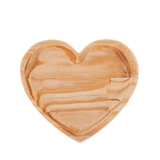 Bandeja Madeira Pinus Coração Woodart 22cm