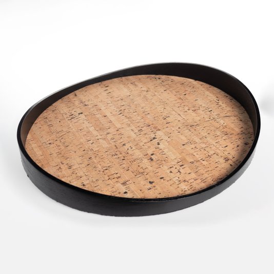 Bandeja Onda Fundo Cortina Elisa Atheniense Home Ebony 47 x 41 cm