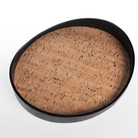 Bandeja Onda Fundo Cortina Elisa Atheniense Home Ebony 36 cm