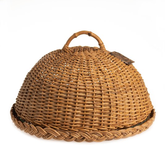 Boleira Junco Natural com Alça De Bambu Sweet Home Decor